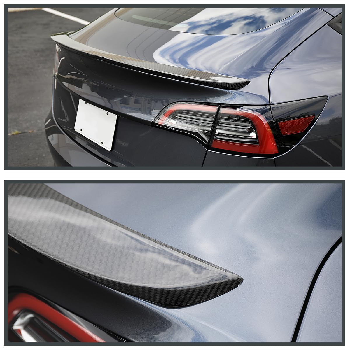 Carbon Fiber Spec-D Tuning Rear Trunk Spoiler for 2017-2020 Tesla Model 3 Models
