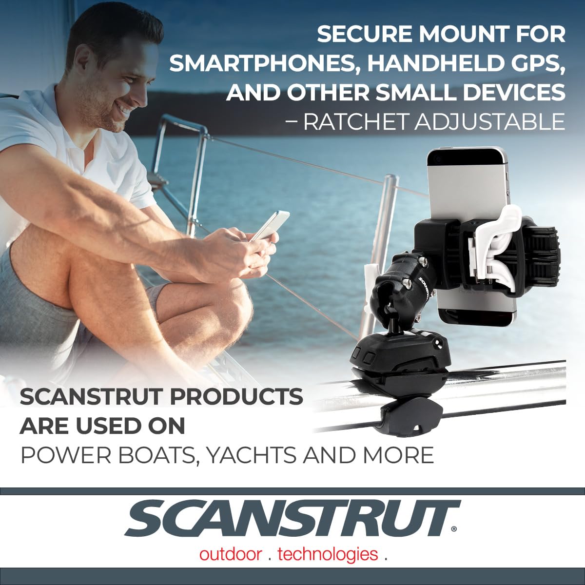 ROKK Mini Scanstrut RLS-509-402 for Phone with Rail Base