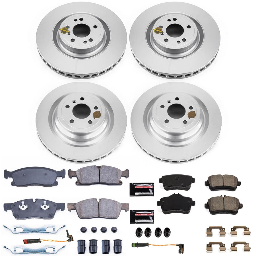 Power Stop Z23 Evolution Sport Geomet Coated Brake Kit Front & Rear For Mercedes-Benz GL350, Mercedes-Benz GL450, Mercedes-Benz GLS3, Mercedes-Benz GLS450 [Model Specific]