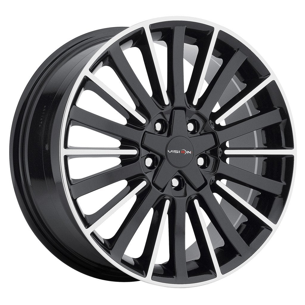 466 Vision Conduit Gloss Black Machined Face 18X8.5