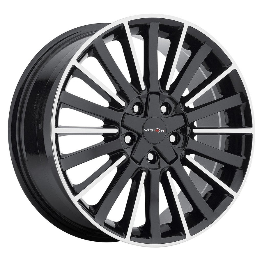 466 Vision Conduit Gloss Black Machined Face 18X8.5