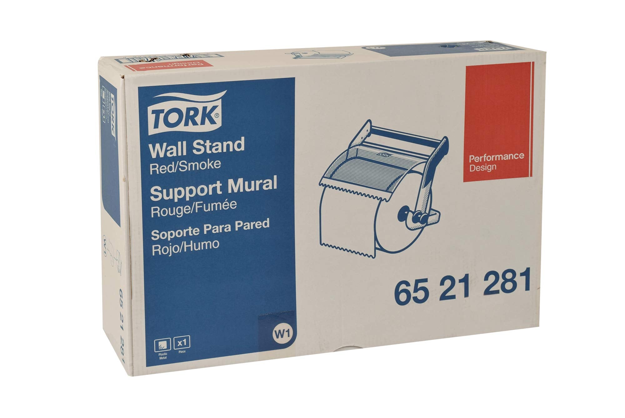 Tork Giant Roll Wall Mounted Wiper Dispenser Red W1, High Capacity, Performance Range, 6521281