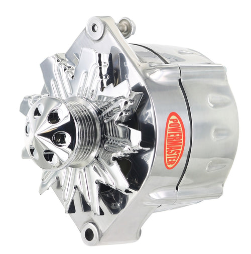 Alternator Powermaster 67297-313 (12SI 150A Smooth Look 6 Groove Pulley & Cone 1 or 3 Wire)