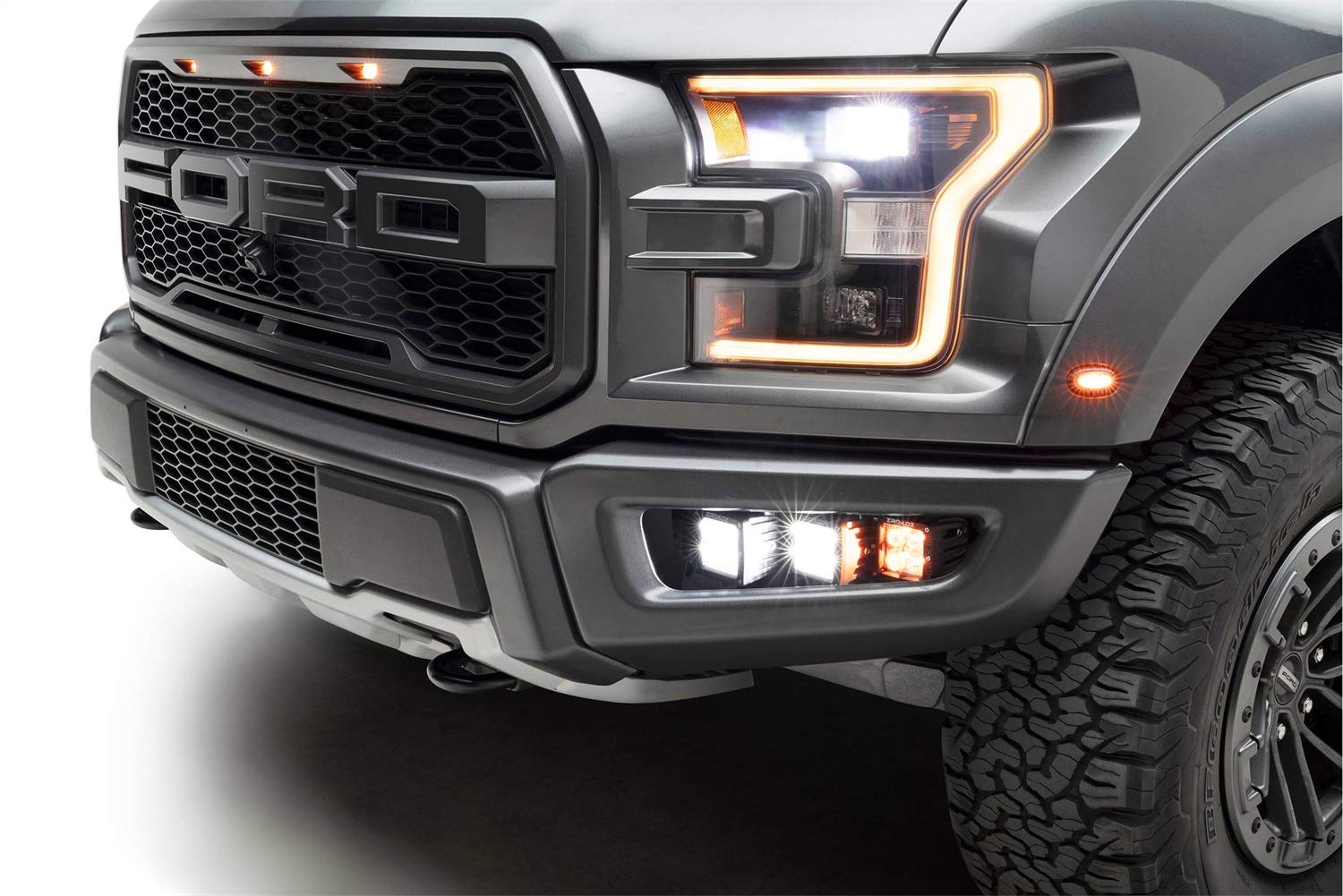 ZROADZ Front Bumper Z325672-KIT Fog LED Kit Fits 17-21 F-150