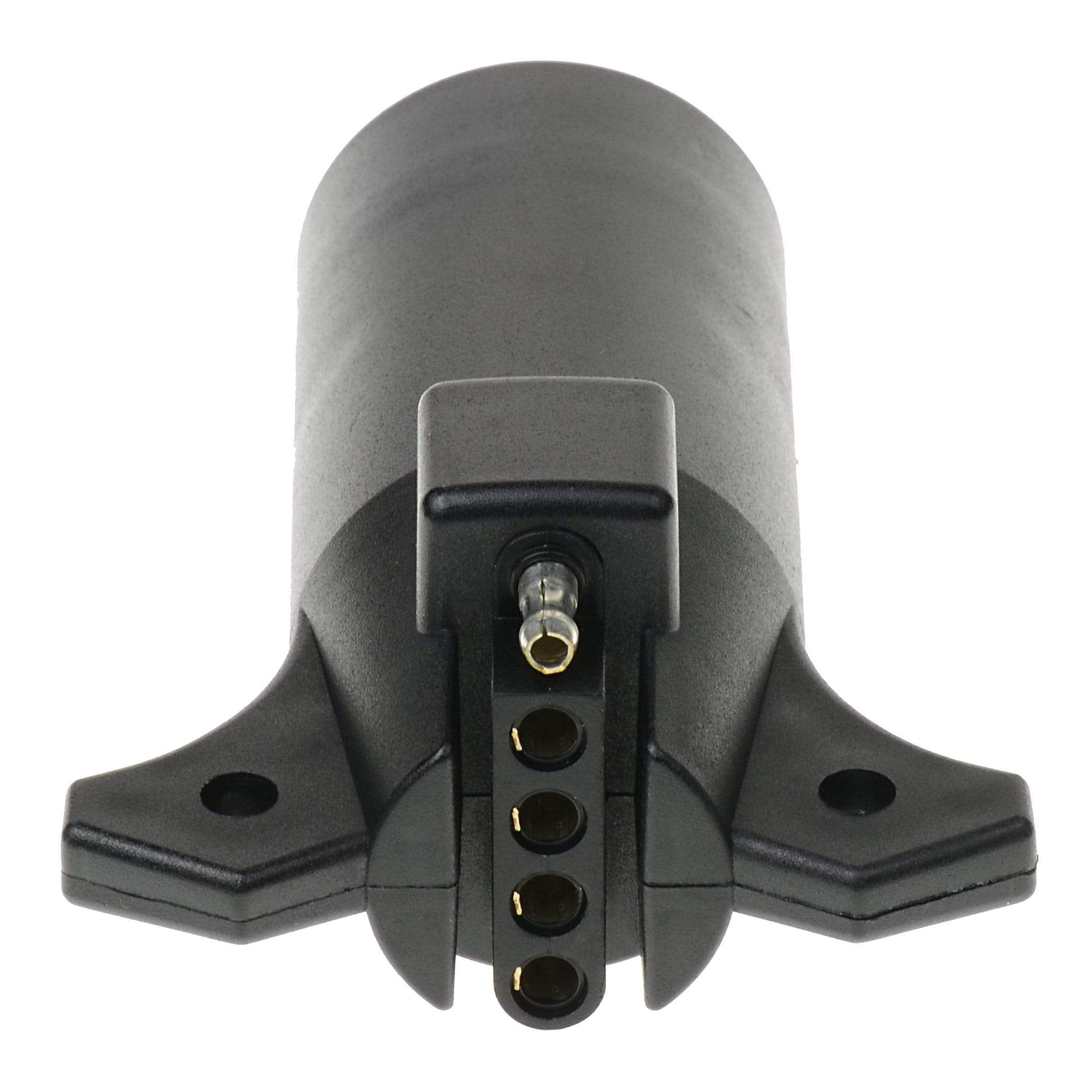 T-H Marine 7-Way Trailer Wiring Adapter - Round Style to 5-Way Adapter, 12 Volt DC