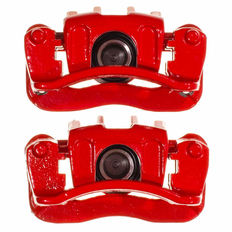 Power Stop S15164 Rear Pair of High-Temp Red Powder Coated Calipers