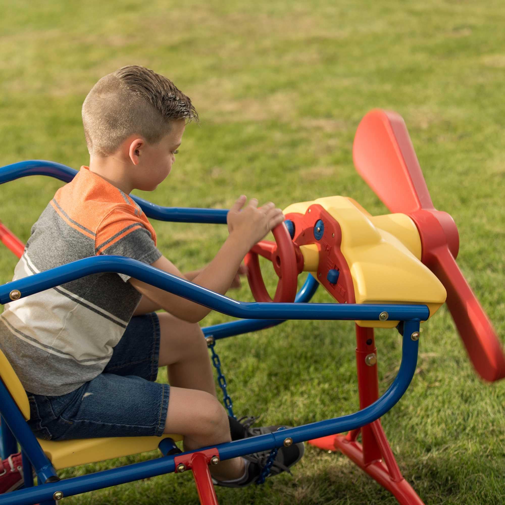 Ace Flyer Lifetime Airplane Teeter Totter - Primary Colors (151110)