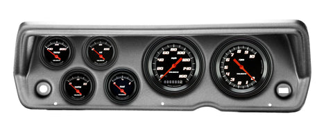 Velocity Black Classic Instruments CDDU70VSB01BA Direct Fit 6 Gauge Set Compatible with 1970-1976 Duster