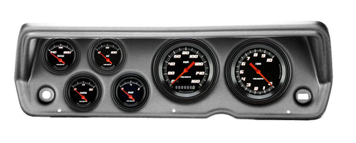Velocity Black Classic Instruments CDDU70VSB01BA Direct Fit 6 Gauge Set Compatible with 1970-1976 Duster