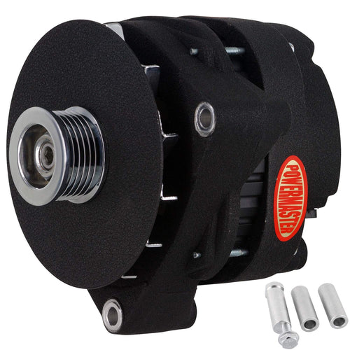 SPL Black Powermaster 582038 Alternator (CS144 Wrinkle 300A 6 Groove Pulley XS Volt NOTE: Competition Only-Not for Street Use)