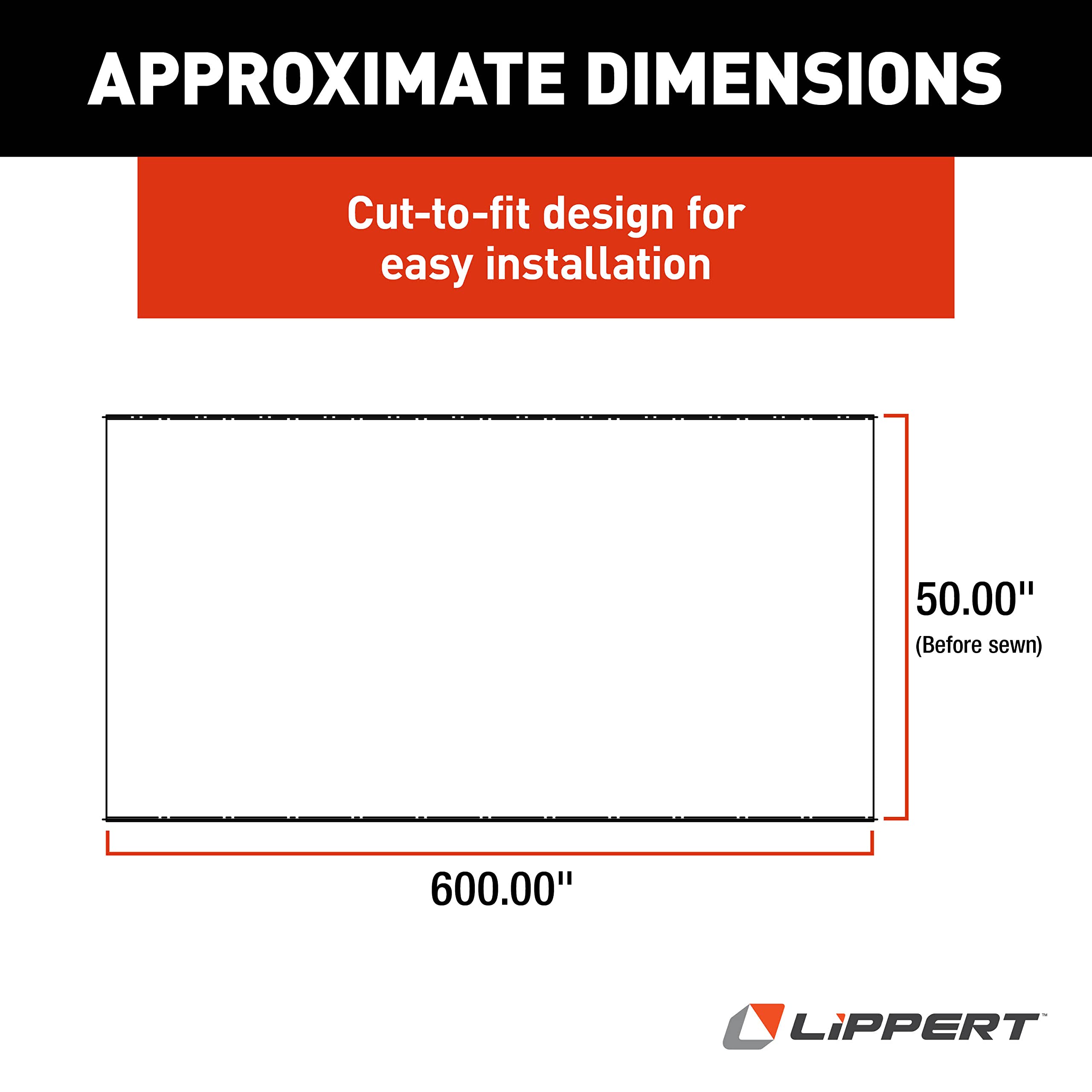 Universal Solera Slide-Topper Replacement Cut-to-Fit Fabric for 5th Wheel RVs, Travel Trailers, Motorhomes, 50' x 48" roll, White - 432252