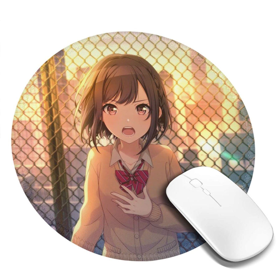 Cute Monira Project Sekai Round Mouse Pad, Gaming Mouse Pad, Waterproof, Anti-Slip, Durable, Stylish, For Office and Home, 4 Pieces