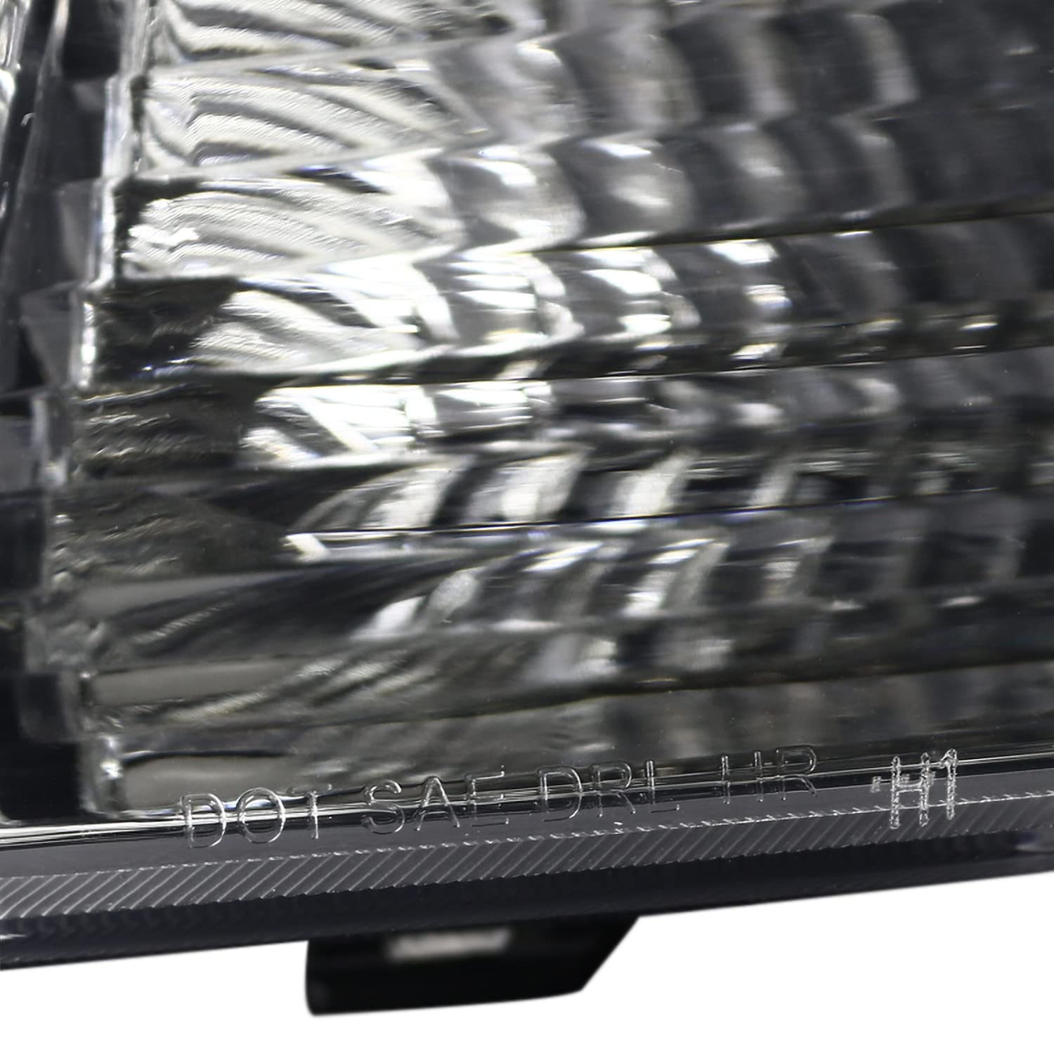 Chrome LED Bar Projector Headlights SPEC-D TUNING Compatible with 2007-2014 Chevy Avalanche, Tahoe, Suburban, Left + Right Pair Headlamps Assembly