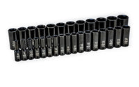 1/2" Drive GEARWRENCH 29 Pc. Deep Impact Socket Set, Metric - 84935N