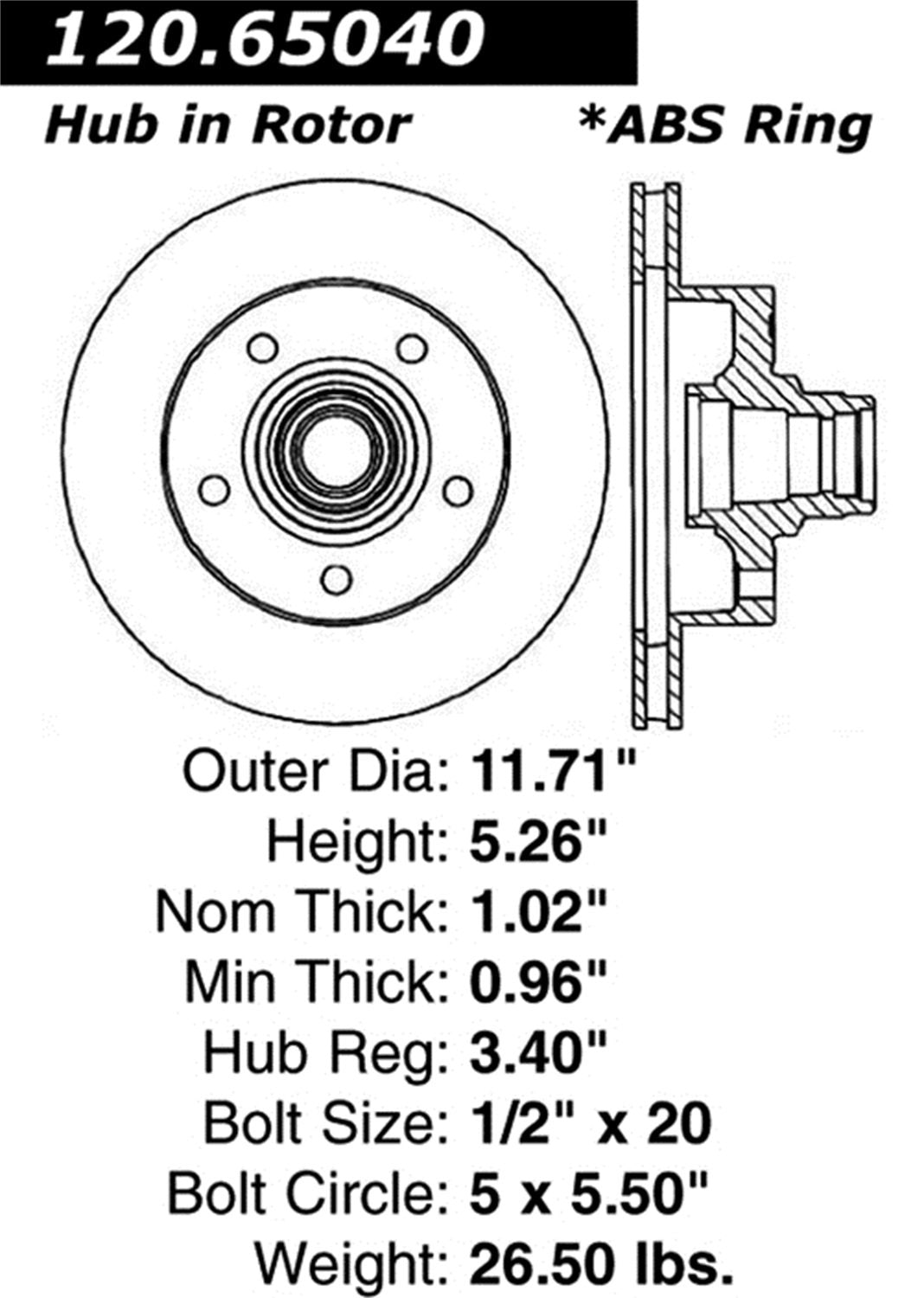 Sport Drilled/Slotted Brake Rotor StopTech 127.65040R (Front Right), 1 Pack