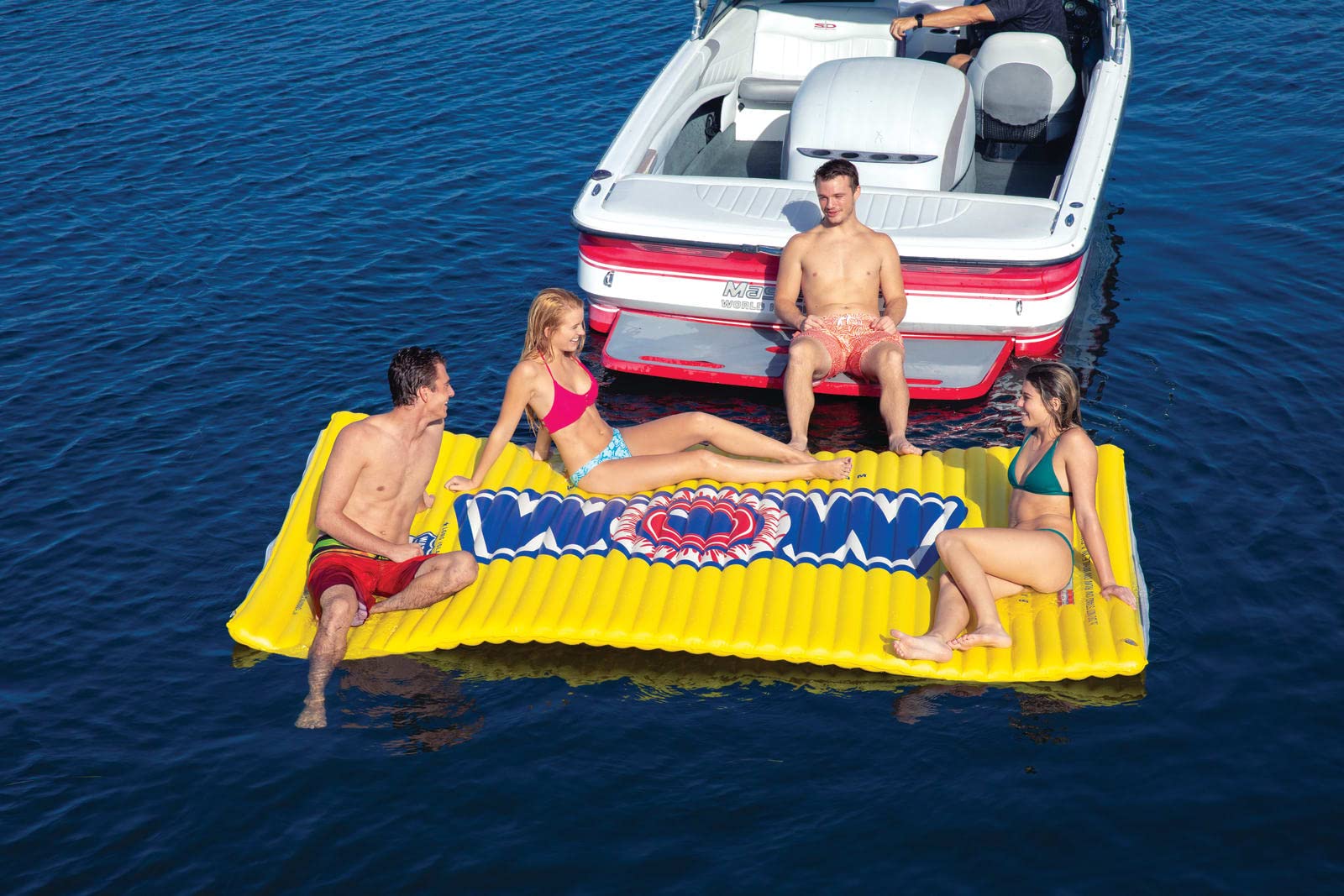 Inflatable Water Walkway Wow Sports, Inflatable Water Mat Pool Float, Ideal for Kids and Adults, 10 x 6 Feet