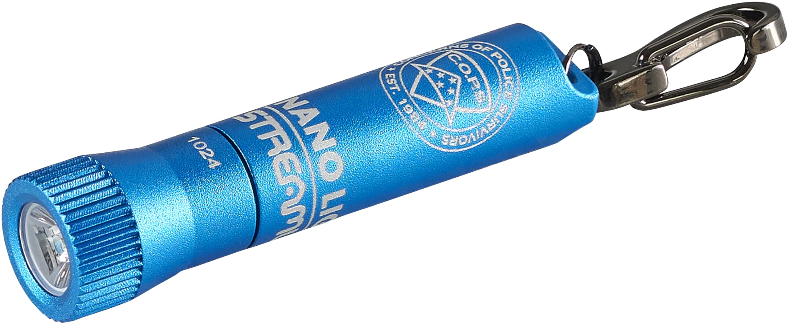 Streamlight Nano Light II 73021 20-Lumens Miniature Keychain LED Flashlight with AAAA Alkaline Battery, Blue C.O.P.S Edition
