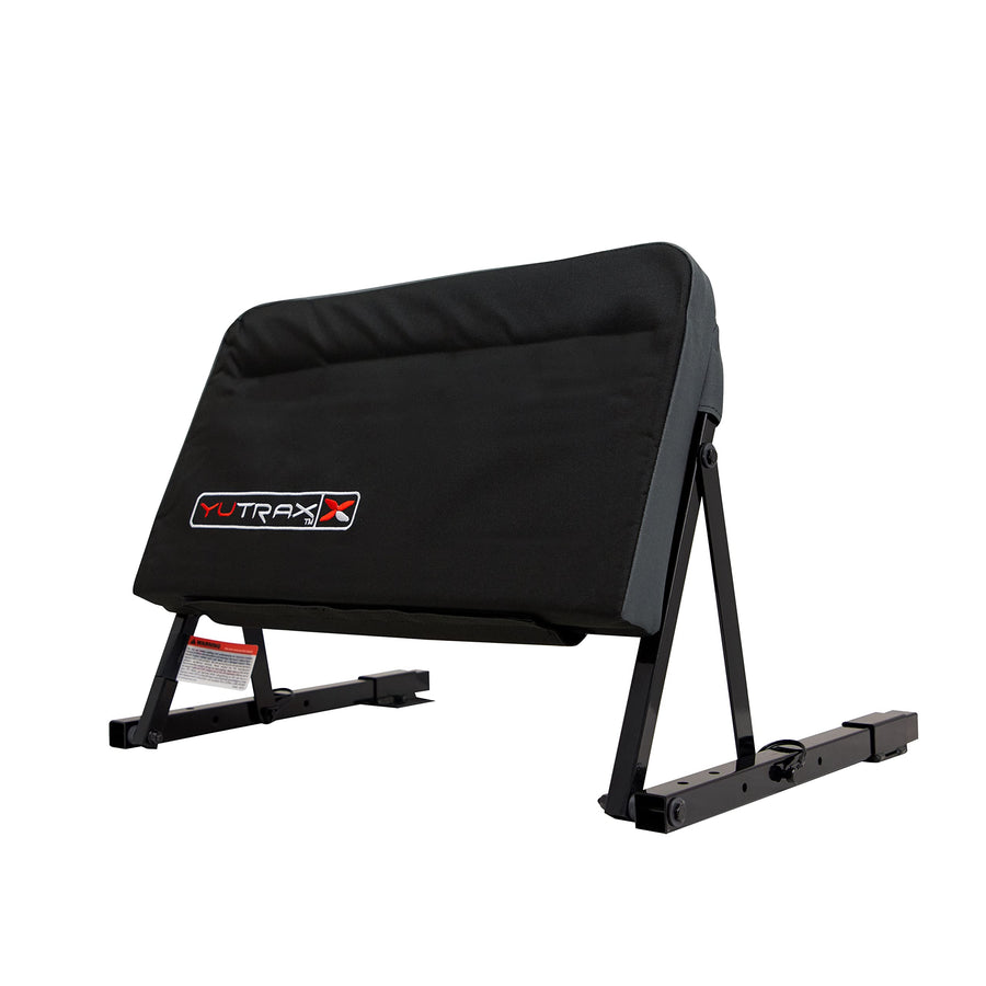 YUTRAX ATV Backrest Universal Mount, Heavy-Duty Steel Seat Frame, Adjustable Seat Back Positions, 2” Thick Cushion, Folds Down Flat When Not in Use, TX219