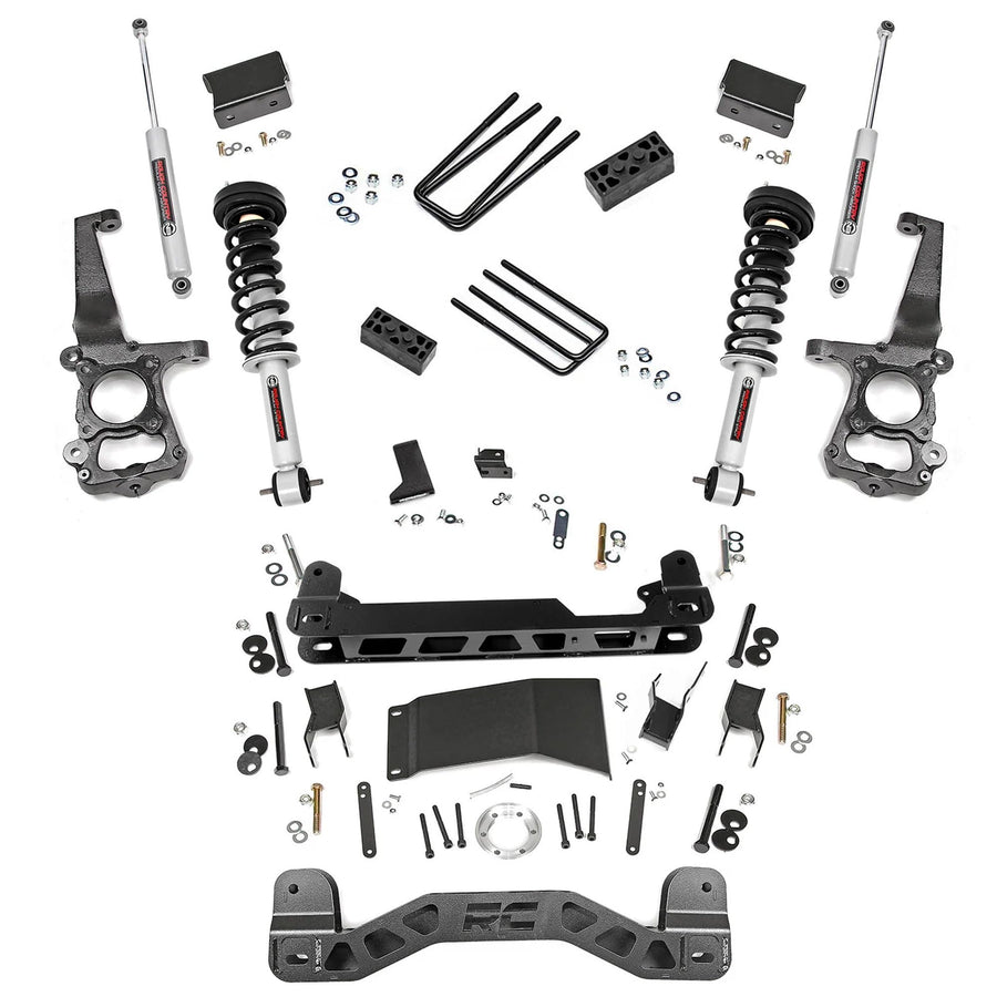 4" Lift Kit Rough Country w/N3 Struts for 2015-2020 Ford F-150 4WD - 55531