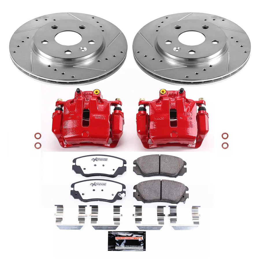Power Stop Front KC5522-26 Z26 Street Warrior Brake Kit Buick Chevrolet Saab For Buick LaCrosse, Buick Regal, Chevrolet Malibu, Chevrolet Malibu Limi, Saab 9-5 [Model Specific]