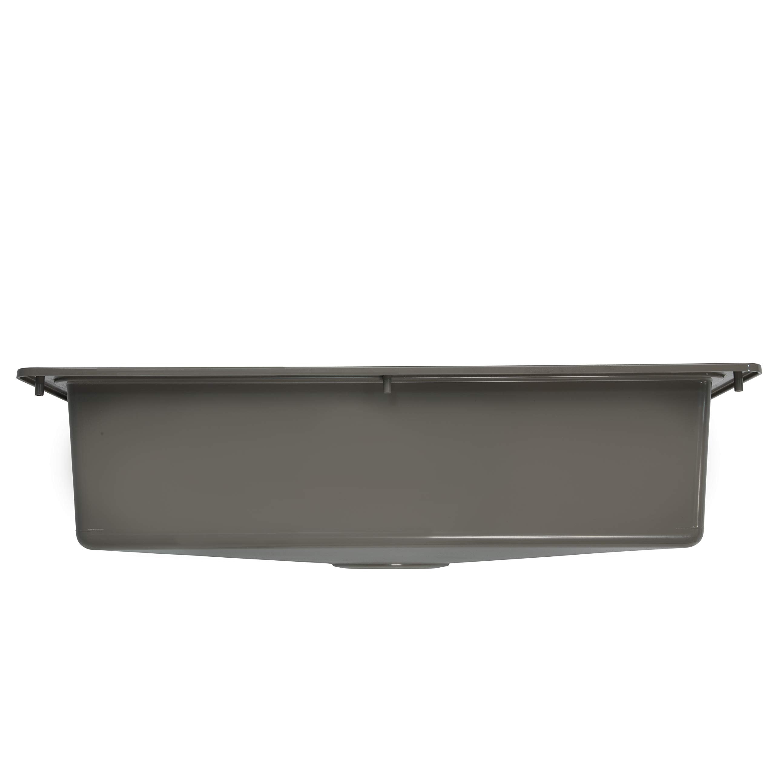 25" x 17" x 6.6" RV Kitchen Single Galley Sink - Stainless Steel Color ABS Plastic for 5th Wheel, Travel Trailer, Camper