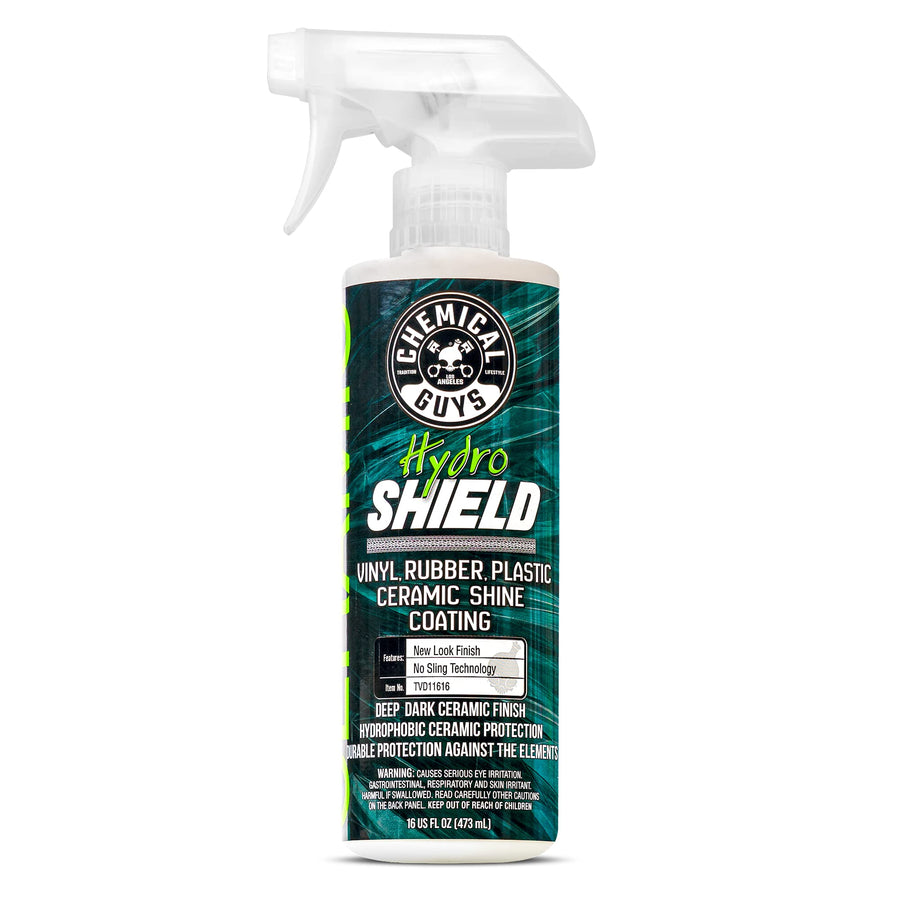 Chemical Guys HydroShield Ceramic Shine Coating for Vinyl, Rubber & Plastic - Plastic Restorer for Interior & Exterior Trim, Tires & Trim - Restores Shine, Safe for Cars, Trucks & RVs, 16 fl oz