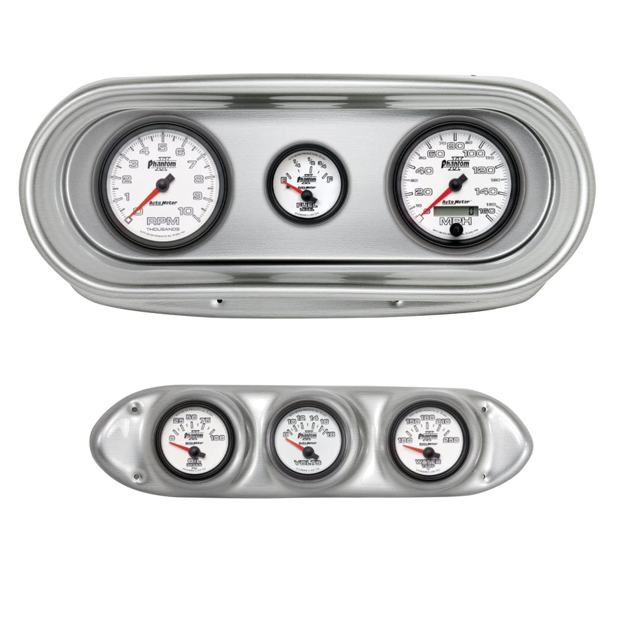 AutoMeter Dash Kit Direct Fit, Nova 62-65, Tach/Mph/Fuel/Oilp/Wtmp/Volt, Phantom Ii (2127-10)