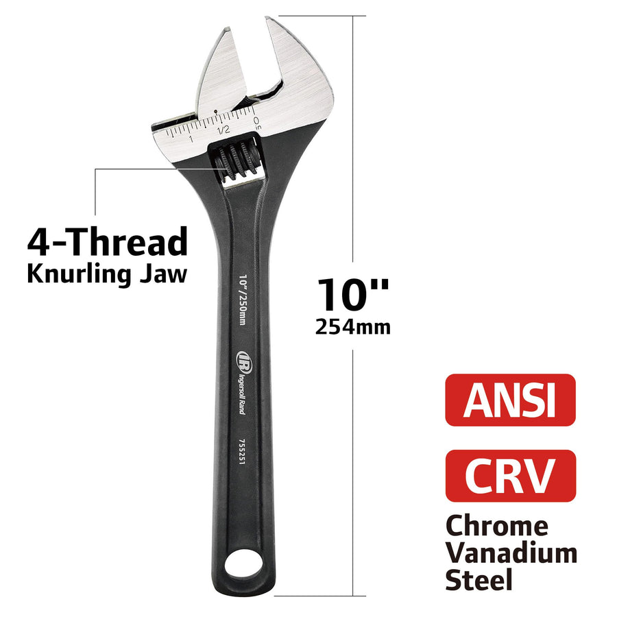10 Inch Ingersoll Rand Adjustable Wrench - 755251