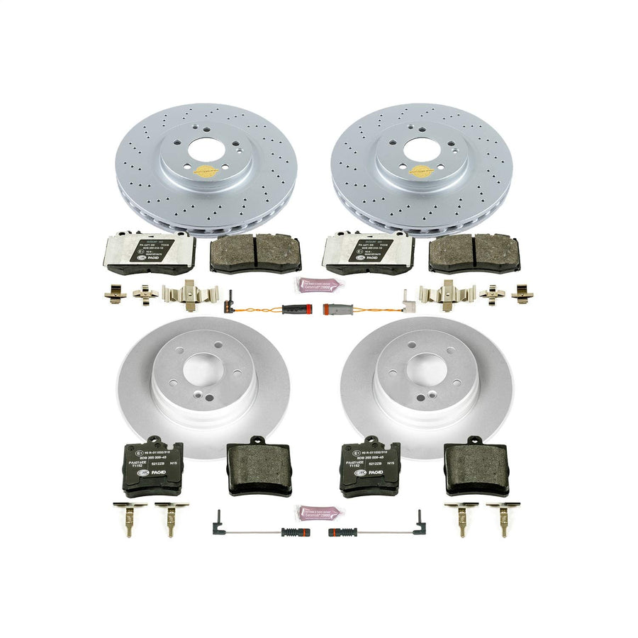 Power Stop ESK2791 Euro-Stop Brake Kit Front and Rear For Mercedes-Benz C230 2004, Mercedes-Benz C320 2003-2005 [Model Specific]