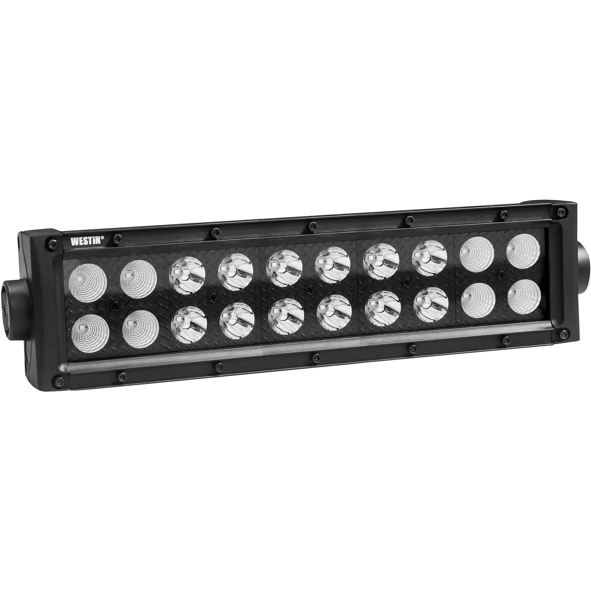 B-Force Westin 09-12212-20C Black Face 10 inch Double Row LED Light Bar with Combo Beam