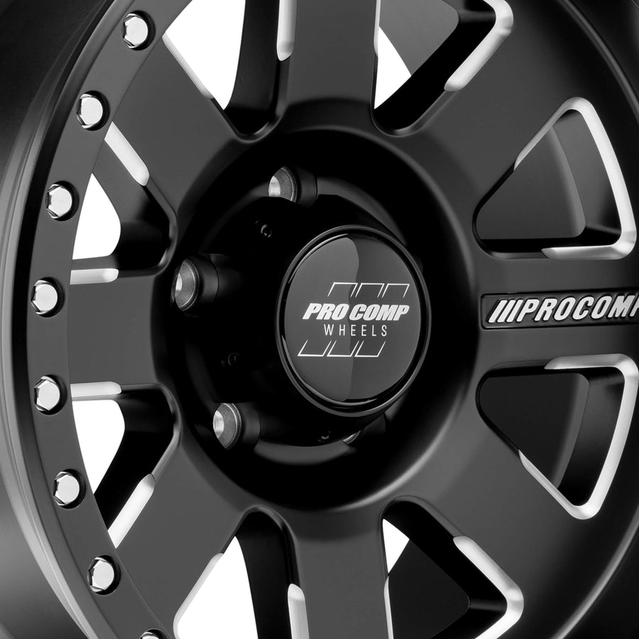 74 Pro COMP Series Trilogy Satin Black Milled (17x9 / 5x5 / -6mm)