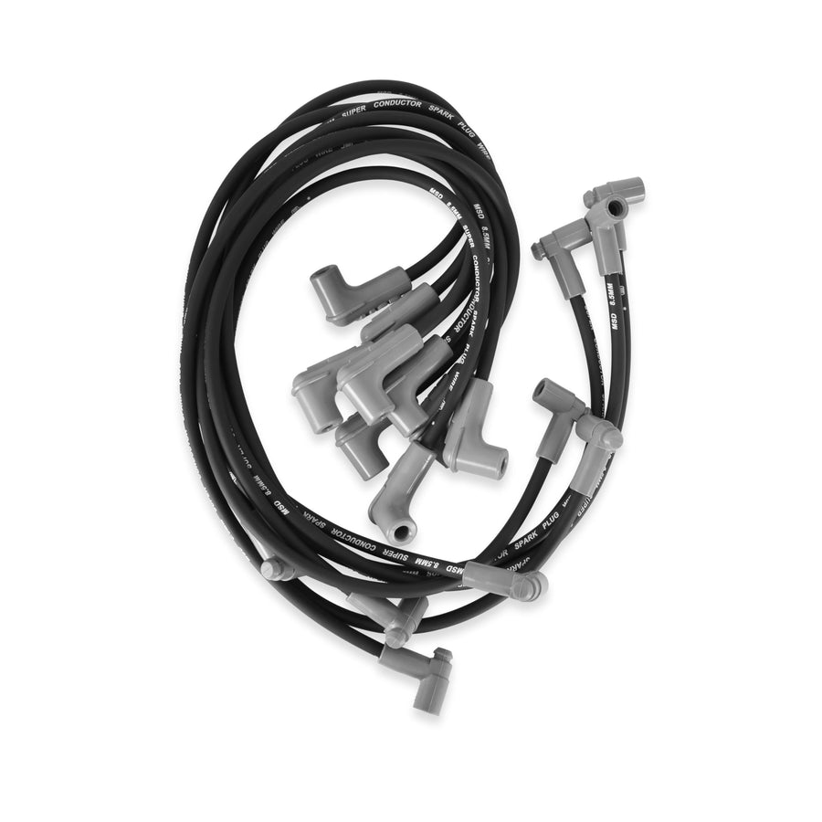 Black MSD 31293 Super Conductor Spark Plug Wire Set