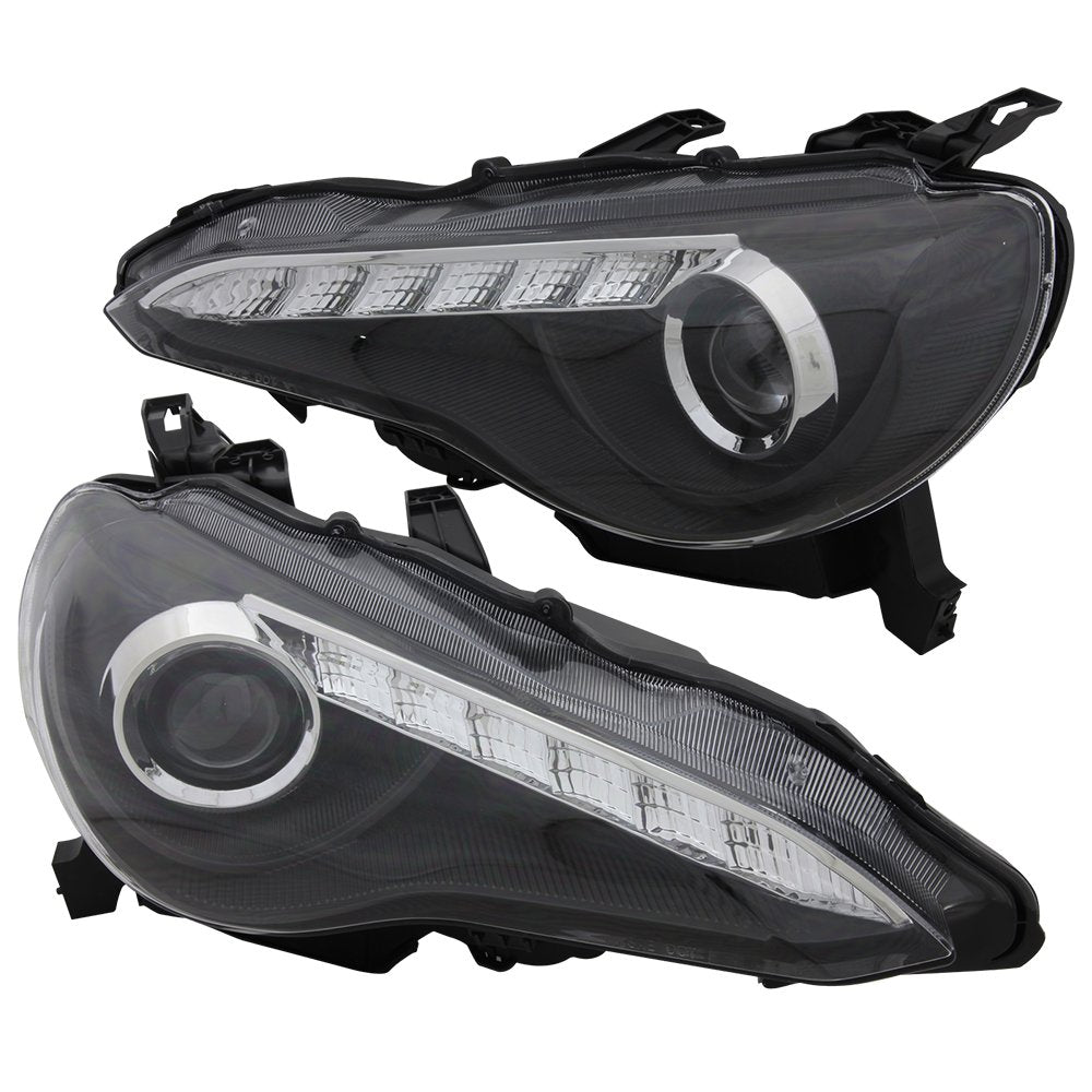 Winjet LED DRL Bar Projector Headlights Compatible with [2012 2013 2014 2015 2016 2017 2018 2019 2020 FR-S BRZ Toyota 86]