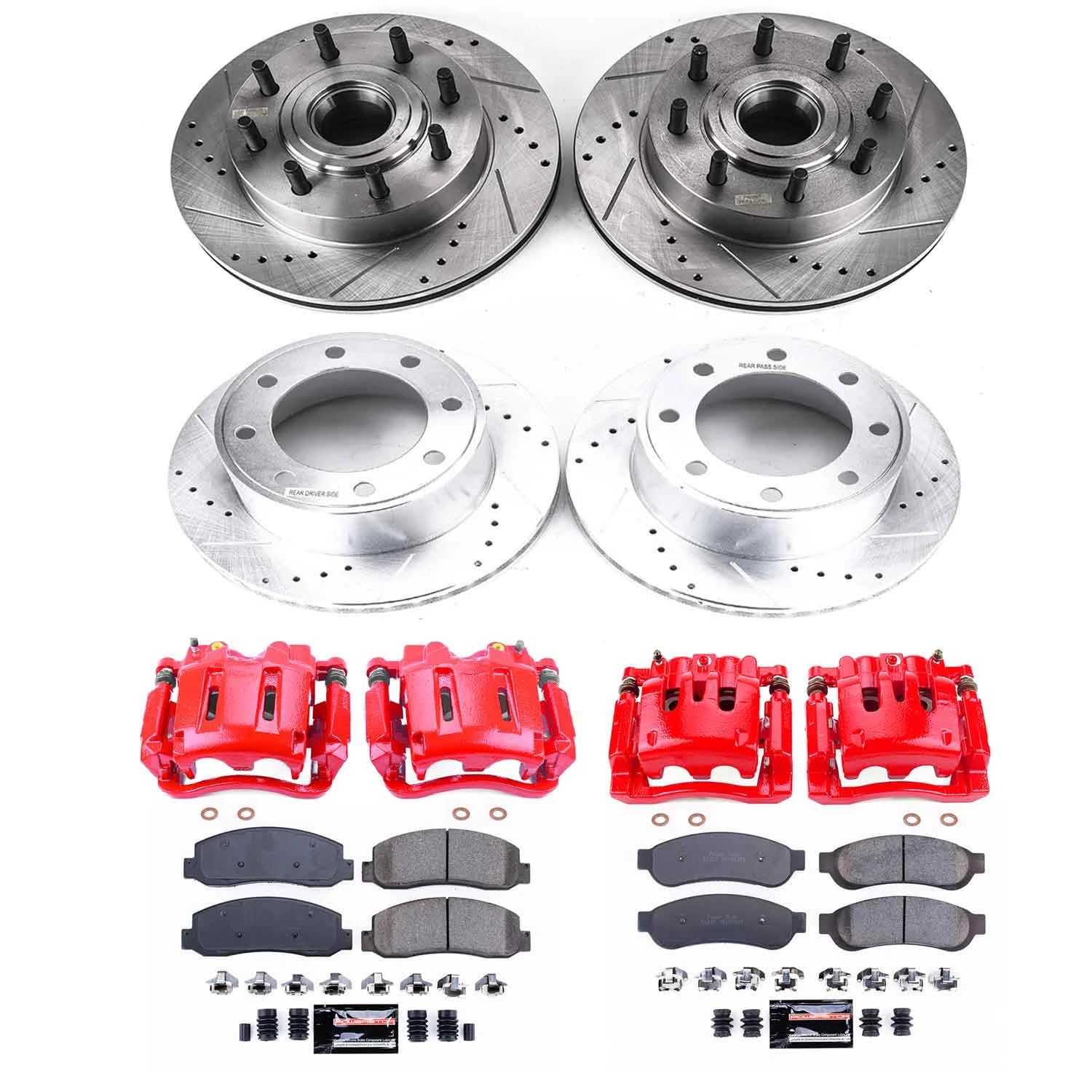 Power Stop Z23 Evolution Sport Brake Kit with Calipers For F-250 Super Duty 2010-2012, Ford F-350 Super Duty KC5578 2010-2012 [Model Specific]