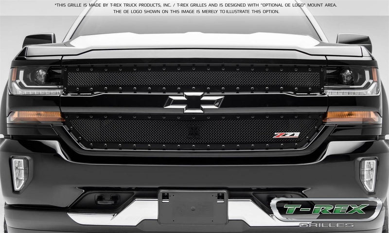 Chevrolet Silverado Grille T-Rex 6711241 X-Metal Black, 1 Pack