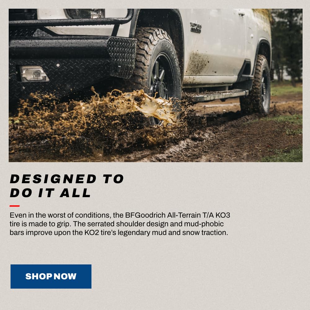 All-Terrain BFGoodrich T/A KO3 Car Tire for Light Trucks, SUVs, and Crossovers, LT265/70R16/D 117/114S