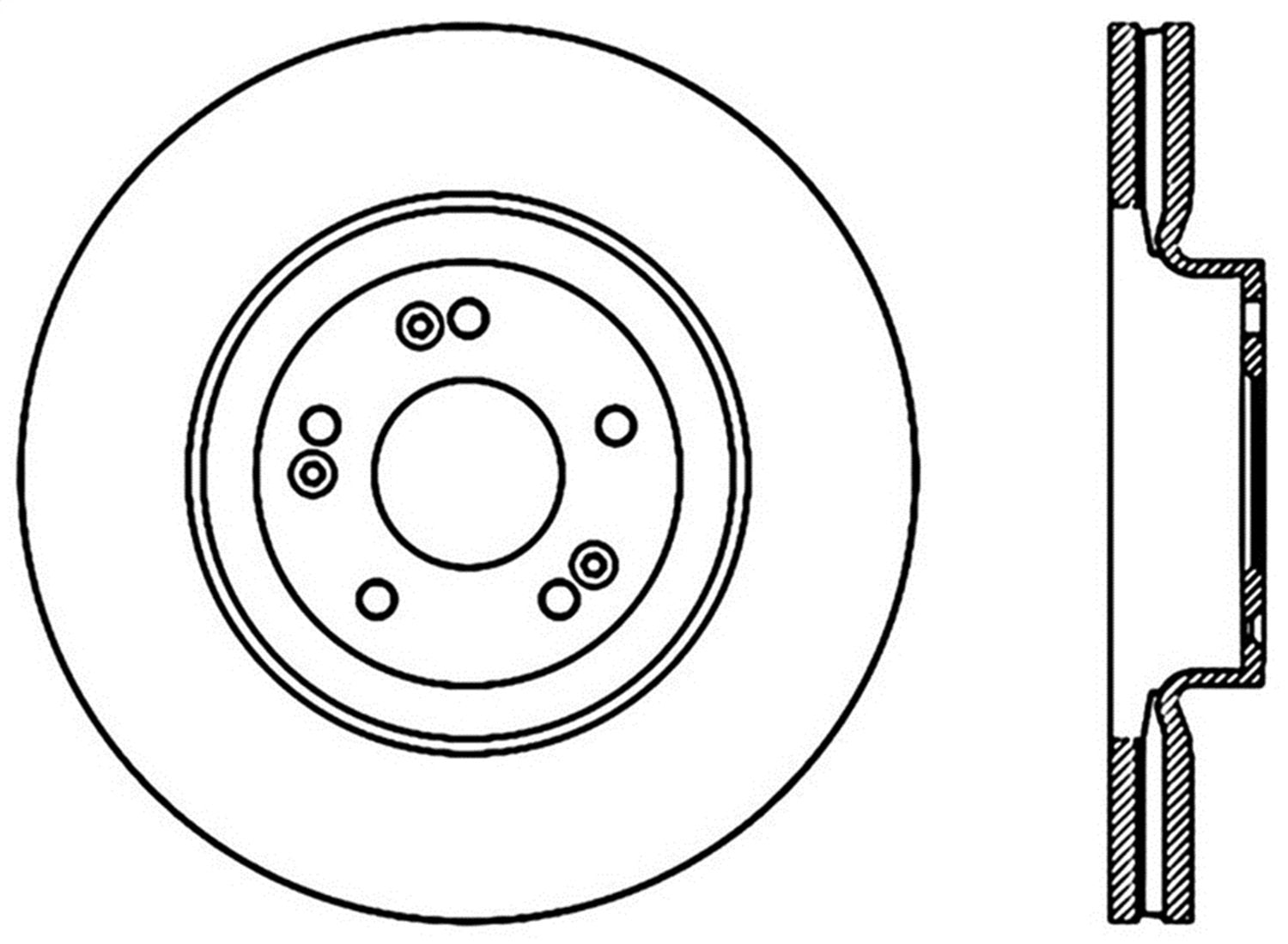 Sport StopTech Cross Drilled Brake Rotor 128.51032L (Front Left), 1 Pack
