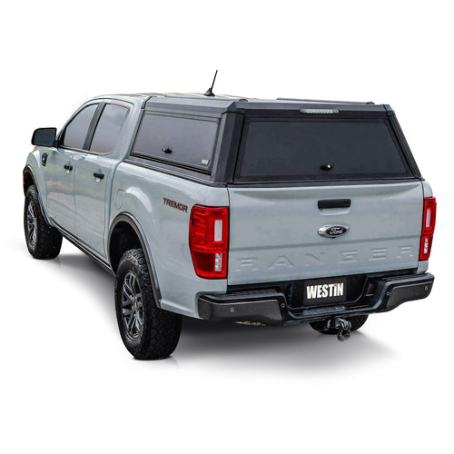 Westin EXP Truck Cap 16-14025 with Solid Front Glass fits 2019-2023 Ranger 5' Bed Matte Black