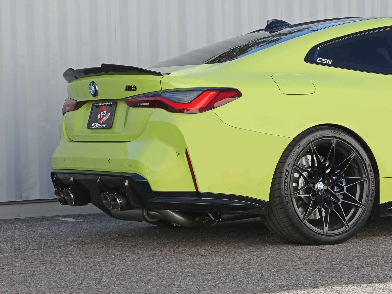 aFe Power 3 IN to 2-1/2 IN MACH Force-Xp Stainless Steel Cat-Back Exhaust System Carbon Fit BMW M3/M4 (G80/82) 21-22 L6-3.0L (tt) S58 49-36351-C