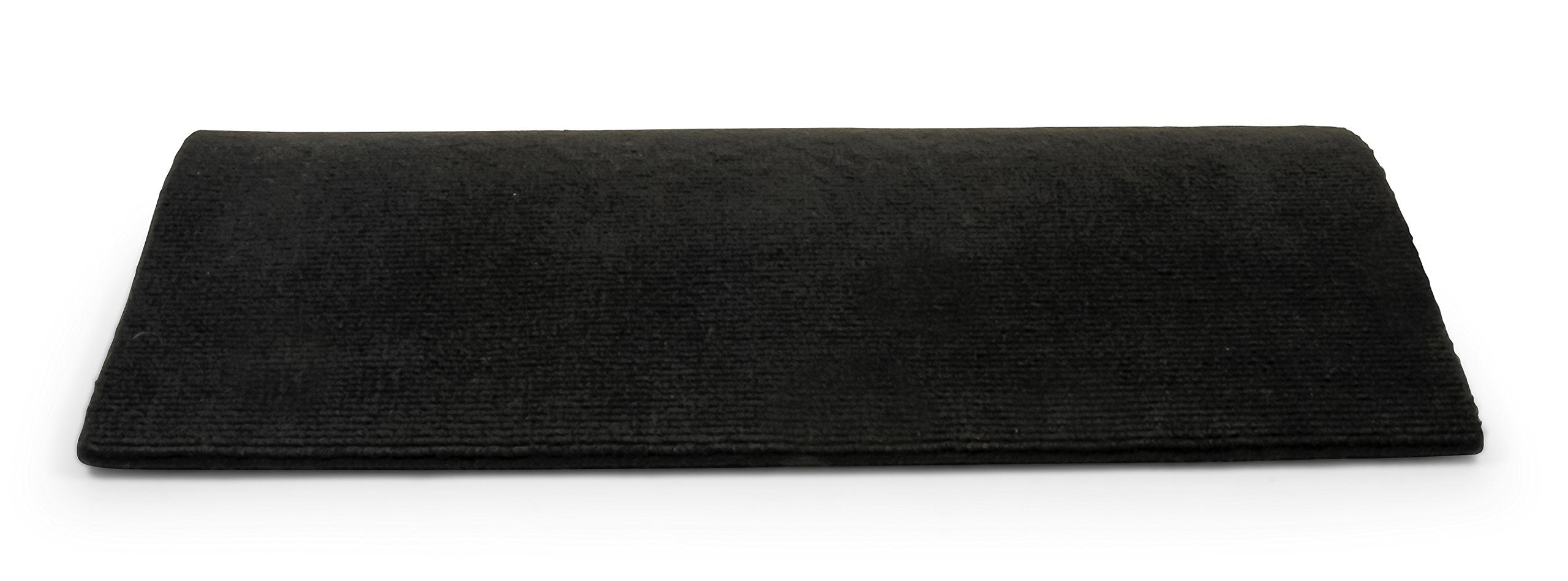 Premium Camco 42909 Wrap Around Black RV Step Rug (100% Polyester (22" x 23"))