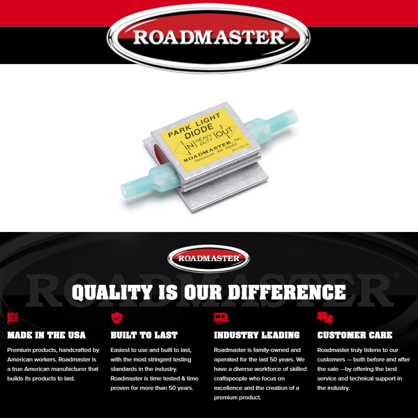 Park Light Diodes Roadmaster 690 Pack of 1 Compatible with Towed Vehicle Lighting Systems | Prevents Electrical Feedback Between Motorhome and Towed Vehicle Lighting Systems
