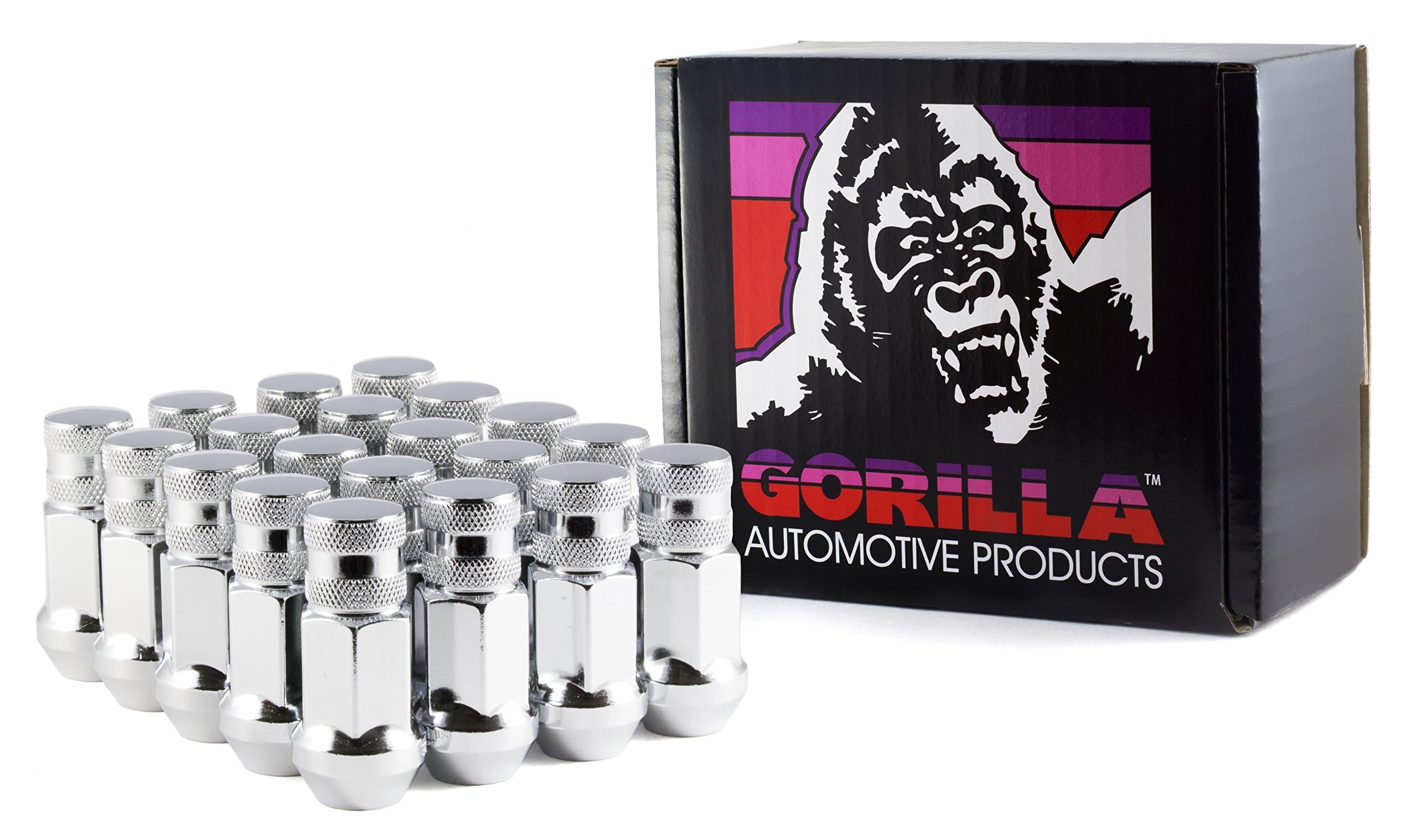 12mm x 1.50 Thread Size Gorilla Automotive Forged Steel Chrome Finish Closed End Lug Nut, (Pack of 20)