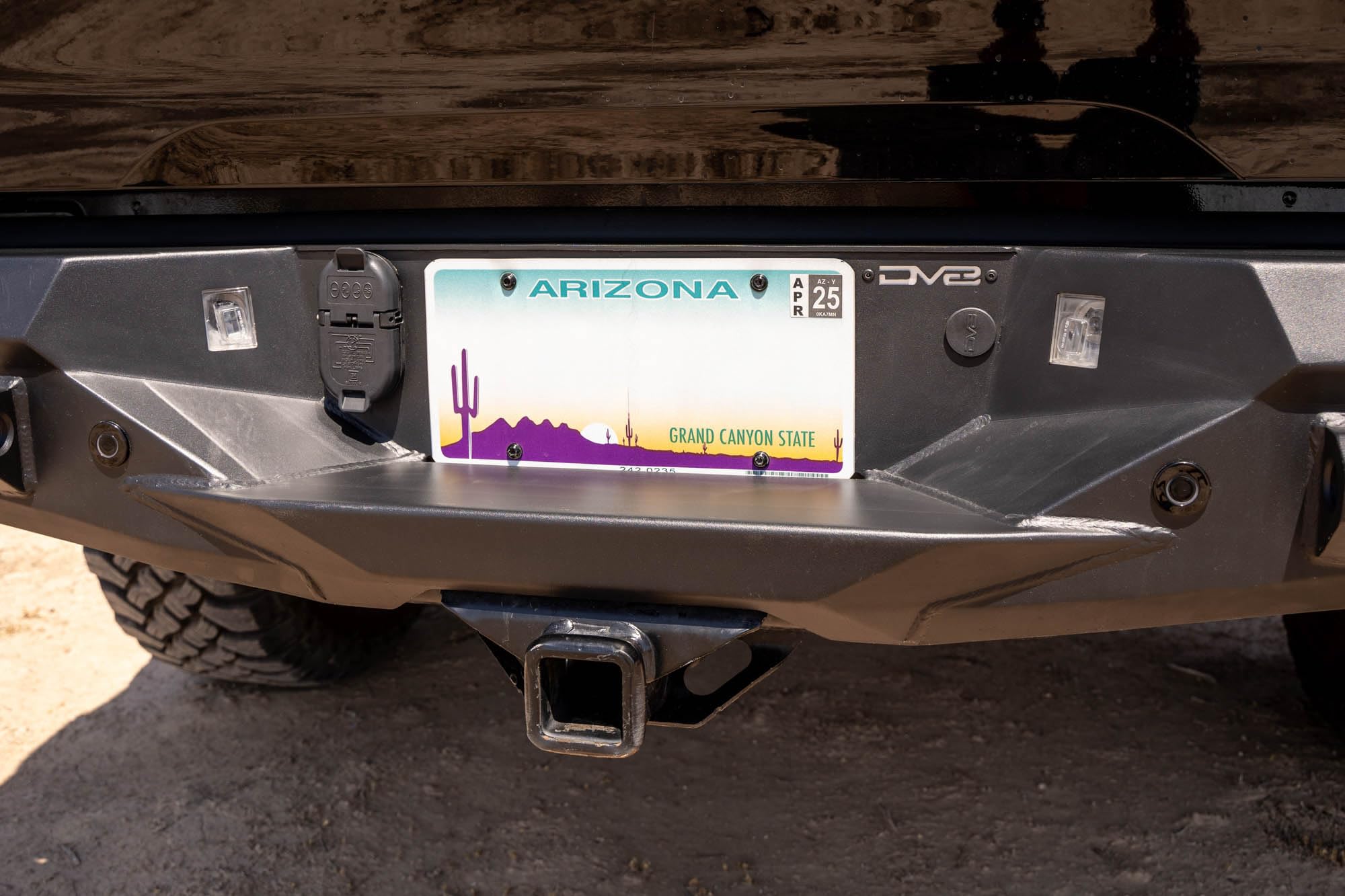 Rear Bumper DV8 Offroad Spec Series for 2023-2024 Chevy Colorado & GMC Canyon | Two 3" Pod Light Mounts | Integrated D-Ring Mounts | Retains Blind Spot Monitoring & Sensors | Powder Coated | Steel
