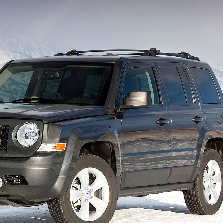 Aluminum Spec-D Tuning Factory Silver Top Roof Rack Side Rails Bar Compatible with 2007-2017 Jeep Patriot