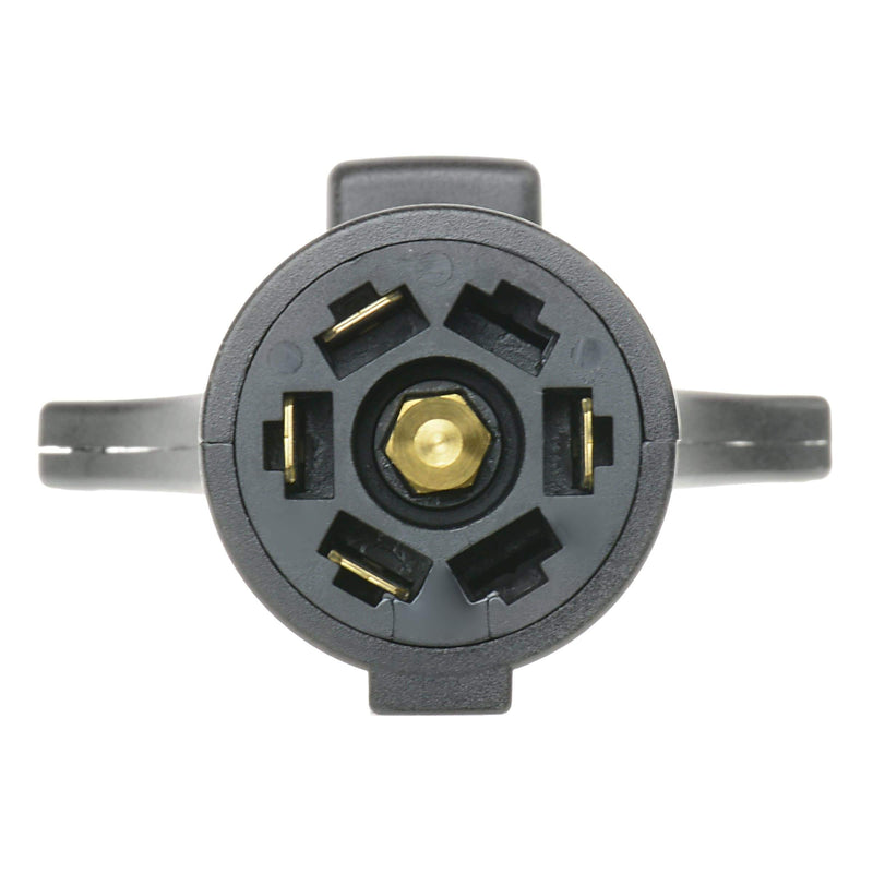 T-H Marine 7-Way Trailer Wiring Adapter - Round Style to 5-Way Adapter, 12 Volt DC