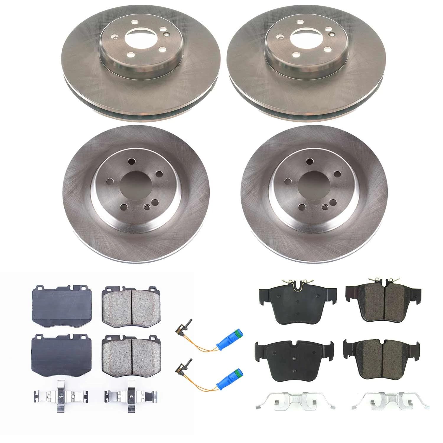 Power Stop KOE7970 Front and Rear Brake Kit-OE Brake Rotors & Ceramic Brake Pads For Mercedes-Benz GLC300 2016-2018 [Model Specific]