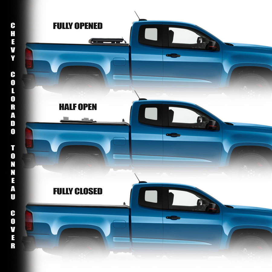 Low Profile Armordillo Hard Tri-Fold 2015 2016 2017 2018 2019 2020 2021 2022 Chevy Colorado Tonneau Cover/GMC Canyon Bed Cover 6ft (72") Bed | CoveRex TFX | 7162358