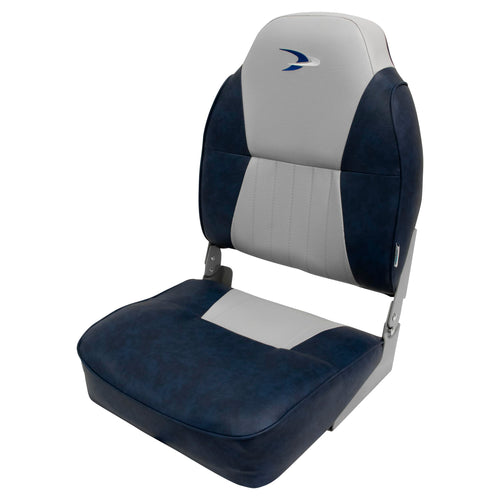 Lund Style Wise 8WD640PLS-660 High Back Boat Seat, Grey/Navy