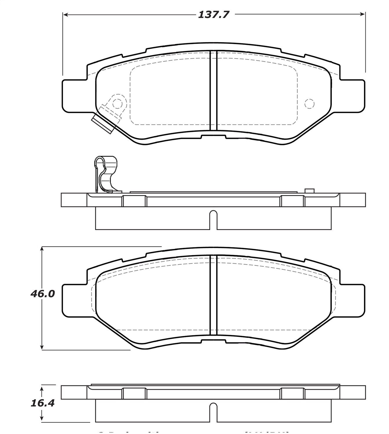 Sport Brake Pads StopTech 309.13370 with Shims and Hardware