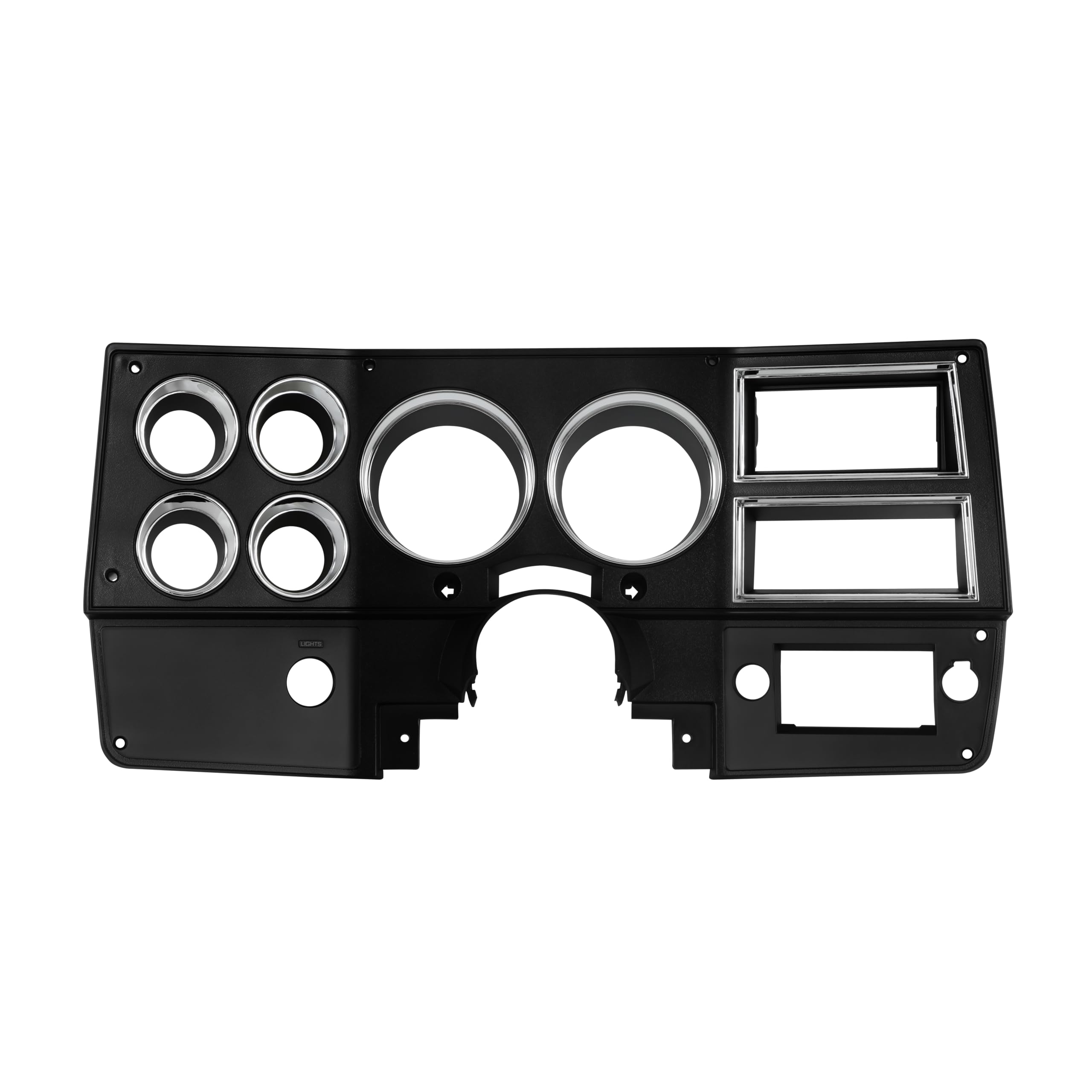 INST881 Brothers Trucks Instrument Bezel - Without A/C - Black/Chrome
